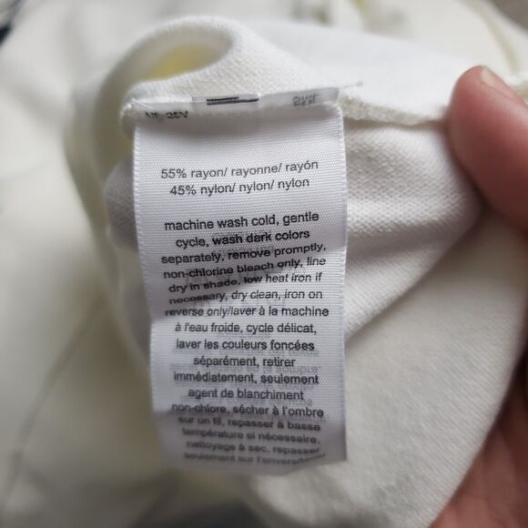 Tommy Hilfiger Women's Sweater Large Ivory Knit Flowy Lightweight Basic Minimal - Picture 9 of 9